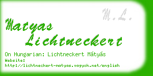 matyas lichtneckert business card